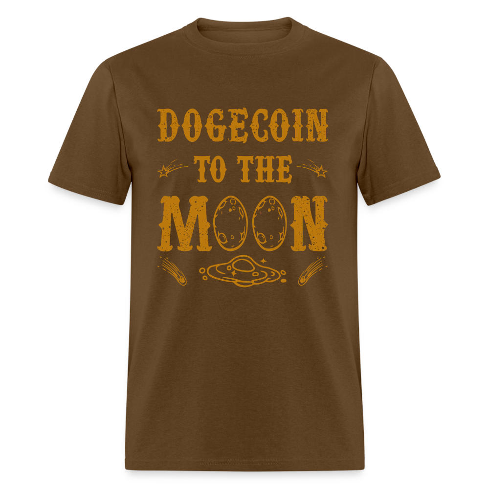 Dogecoin to the Moon T-Shirt - brown