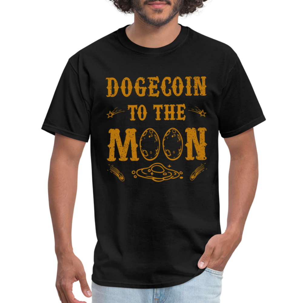 Dogecoin to the Moon T-Shirt - black