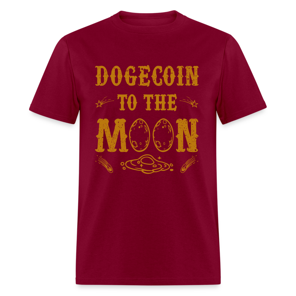 Dogecoin to the Moon T-Shirt - burgundy