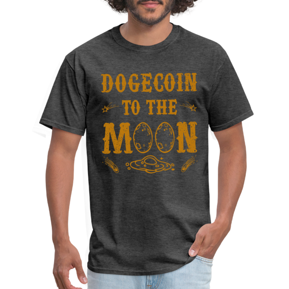 Dogecoin to the Moon T-Shirt - heather black