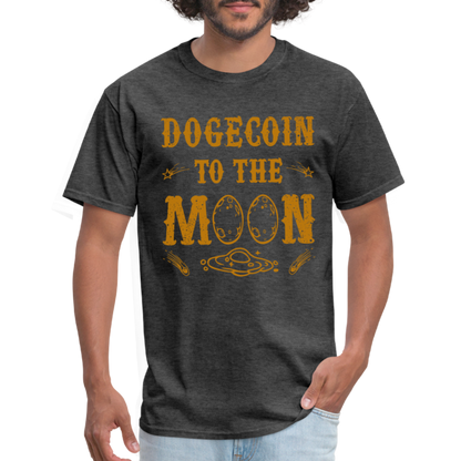 Dogecoin to the Moon T-Shirt - heather black