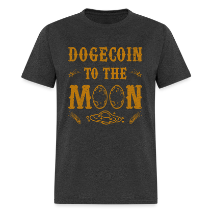 Dogecoin to the Moon T-Shirt - heather black