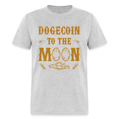 Dogecoin to the Moon T-Shirt - heather gray