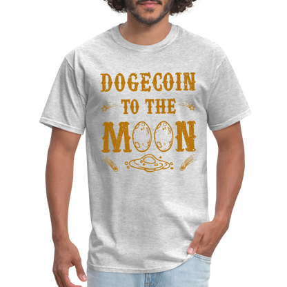Dogecoin to the Moon T-Shirt - heather gray