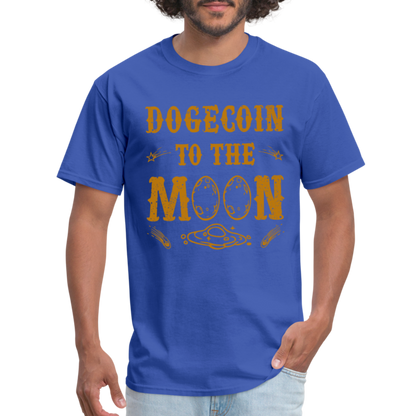 Dogecoin to the Moon T-Shirt - royal blue