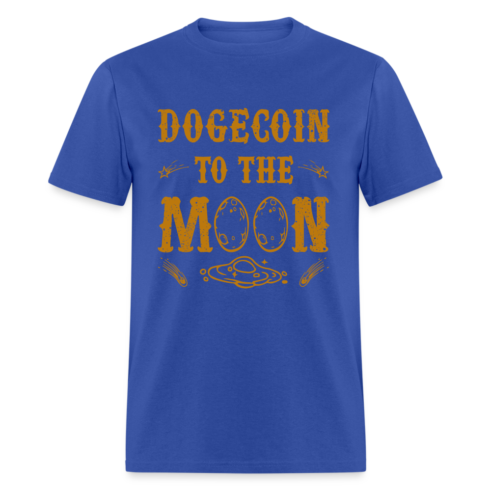 Dogecoin to the Moon T-Shirt - royal blue
