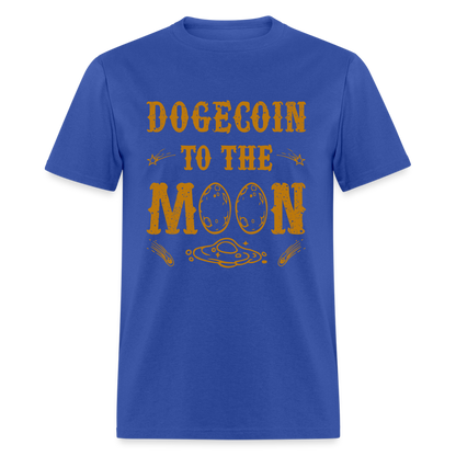 Dogecoin to the Moon T-Shirt - royal blue