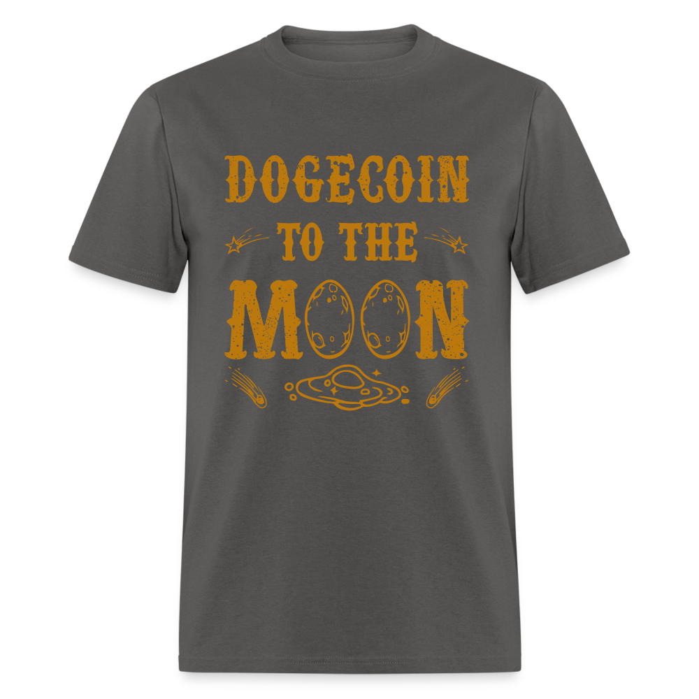 Dogecoin to the Moon T-Shirt - charcoal