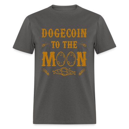 Dogecoin to the Moon T-Shirt - charcoal