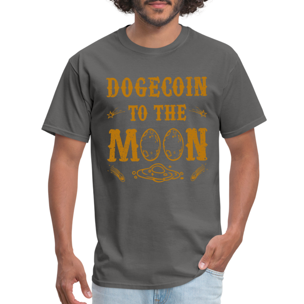 Dogecoin to the Moon T-Shirt - charcoal