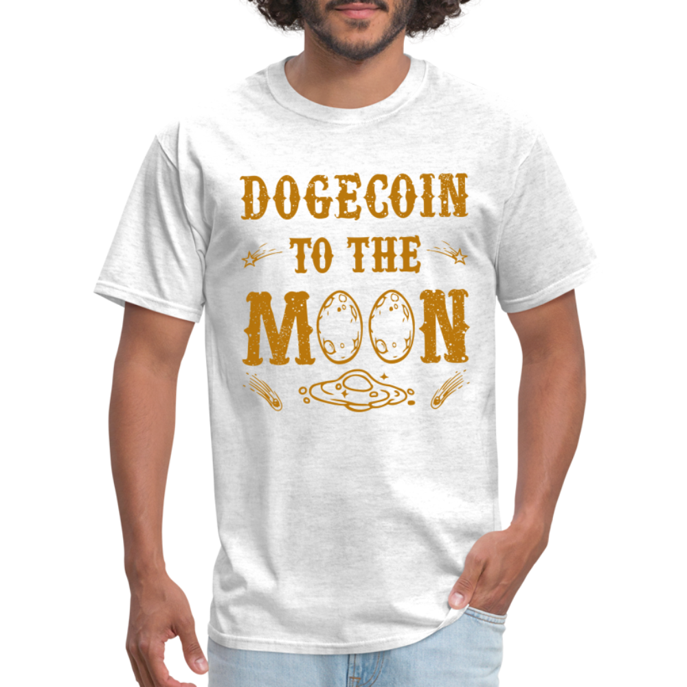 Dogecoin to the Moon T-Shirt - light heather gray