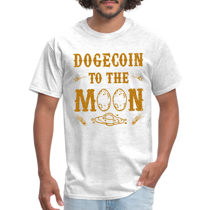 Dogecoin to the Moon T-Shirt - light heather gray