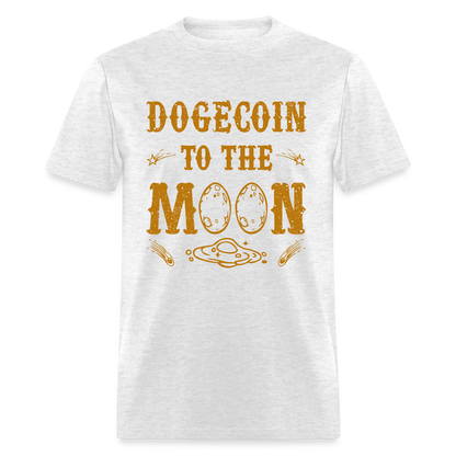 Dogecoin to the Moon T-Shirt - light heather gray