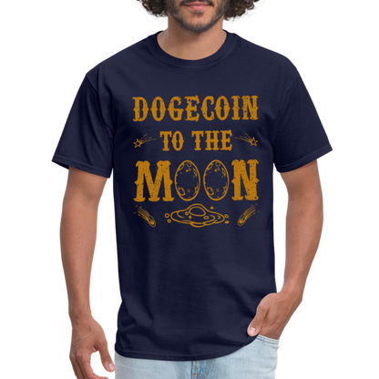 Dogecoin to the Moon T-Shirt - navy