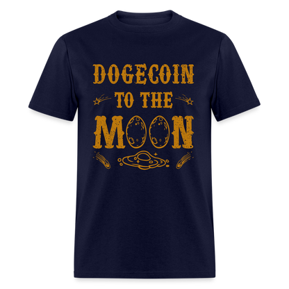 Dogecoin to the Moon T-Shirt - navy