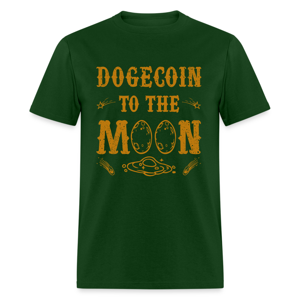 Dogecoin to the Moon T-Shirt - forest green