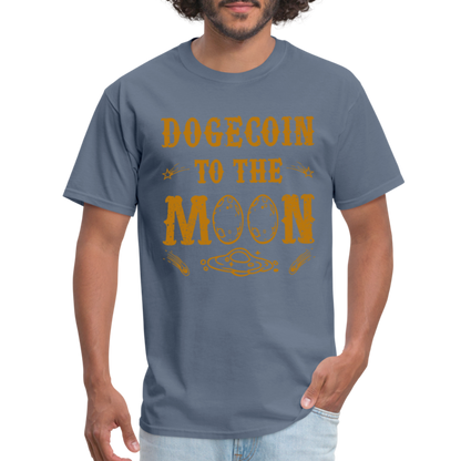 Dogecoin to the Moon T-Shirt - denim