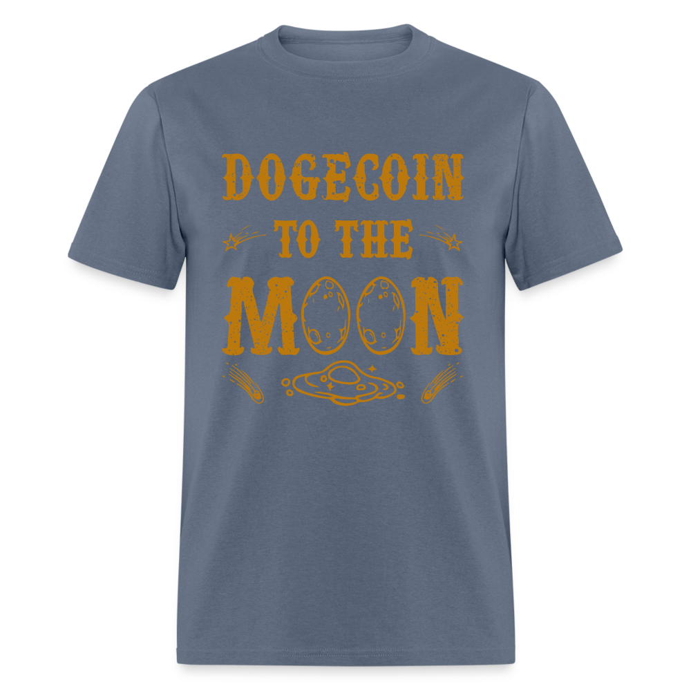 Dogecoin to the Moon T-Shirt - denim