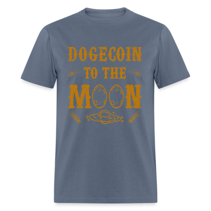 Dogecoin to the Moon T-Shirt - denim