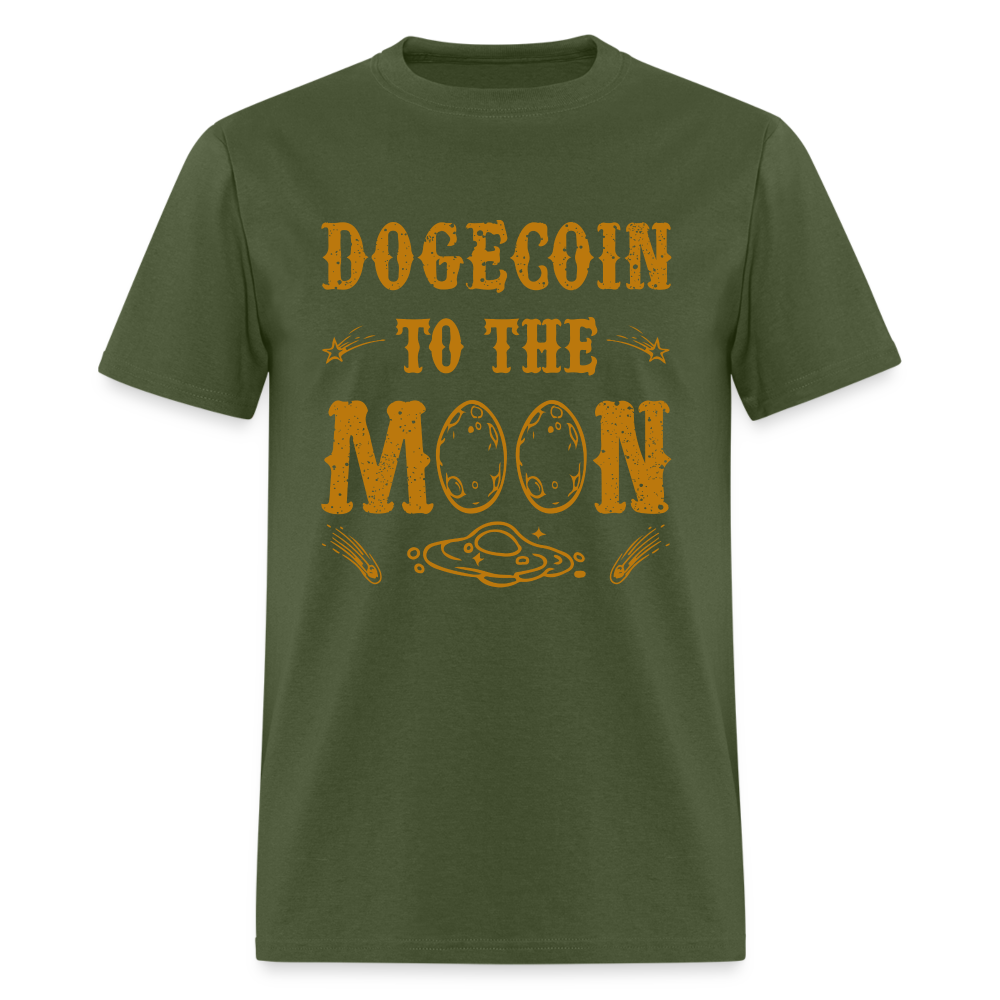 Dogecoin to the Moon T-Shirt - military green