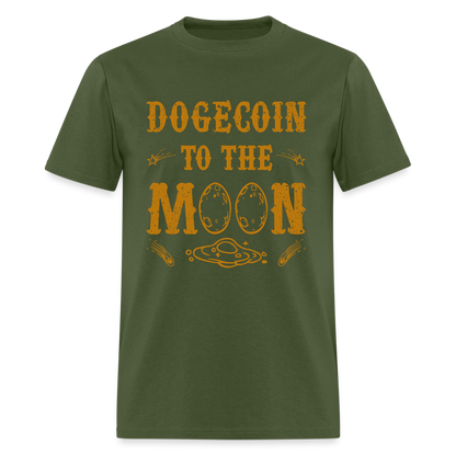 Dogecoin to the Moon T-Shirt - military green