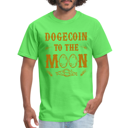 Dogecoin to the Moon T-Shirt - kiwi
