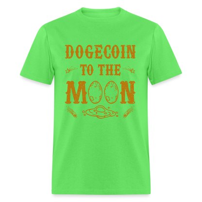 Dogecoin to the Moon T-Shirt - kiwi