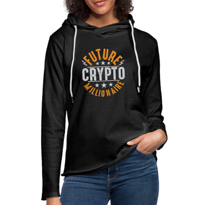 Future Crypto Millionaire Lightweight Terry Hoodie - charcoal grey
