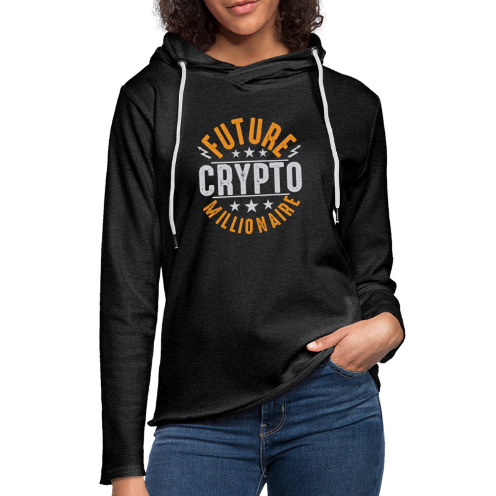 Future Crypto Millionaire Lightweight Terry Hoodie - charcoal grey