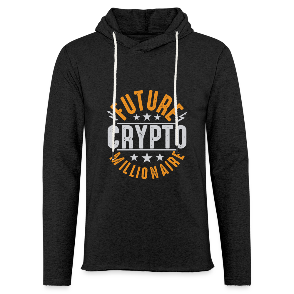 Future Crypto Millionaire Lightweight Terry Hoodie - charcoal grey