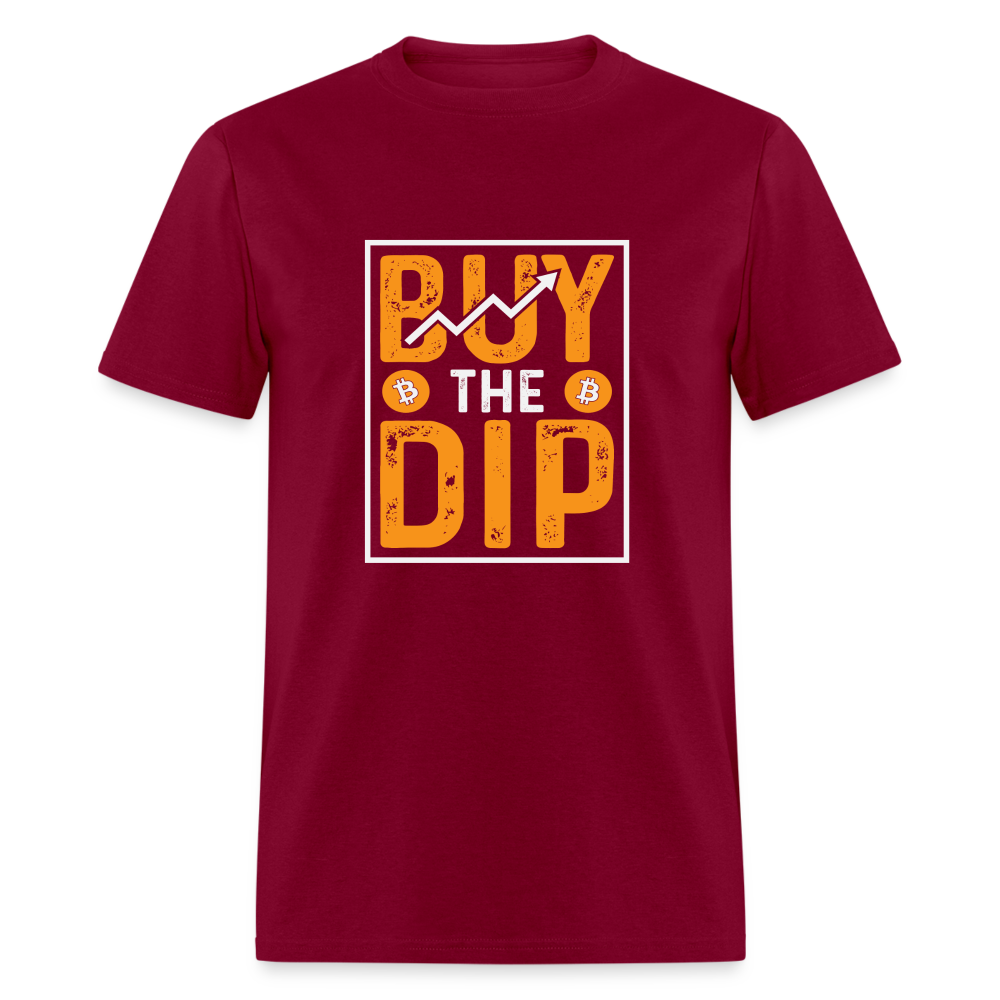 Buy The Dip T-Shirt (Crypto - Bitcoin) - burgundy