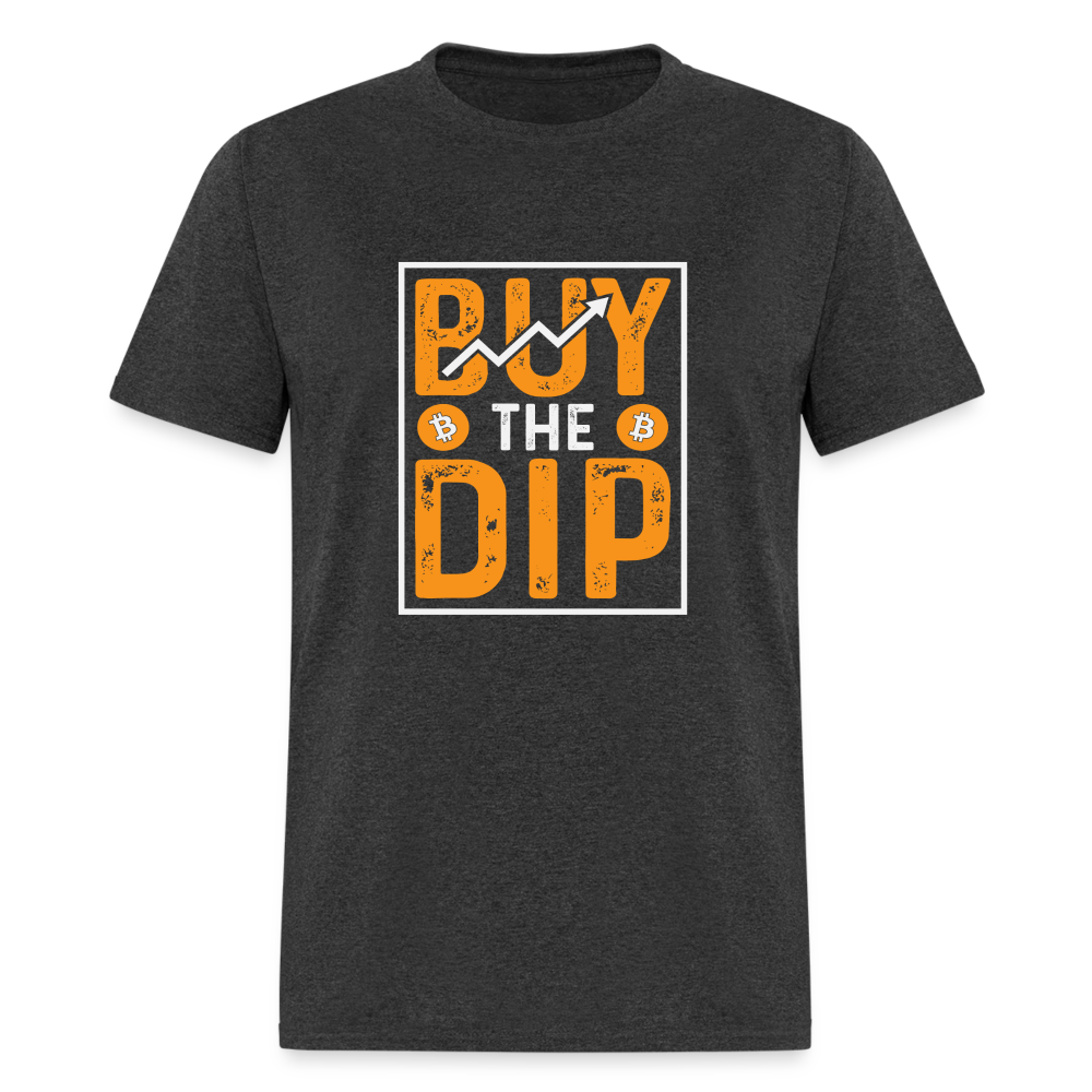 Buy The Dip T-Shirt (Crypto - Bitcoin) - heather black