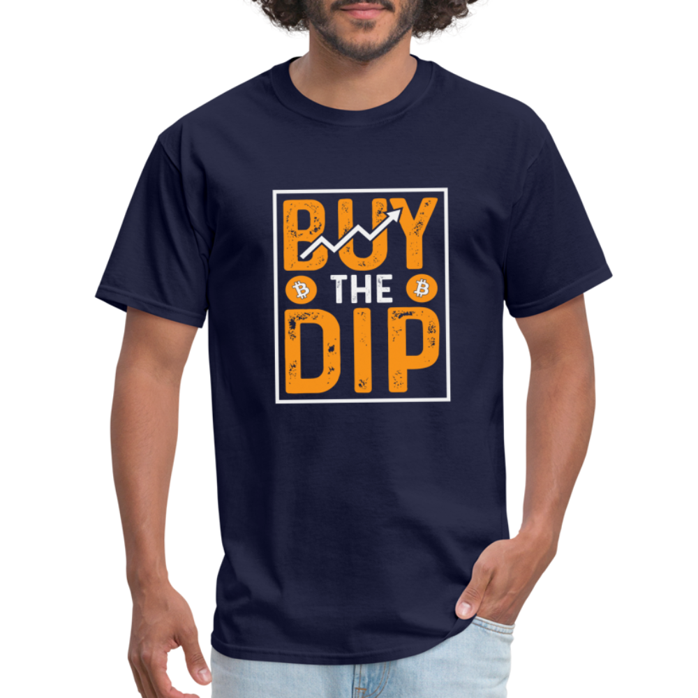 Buy The Dip T-Shirt (Crypto - Bitcoin) - navy