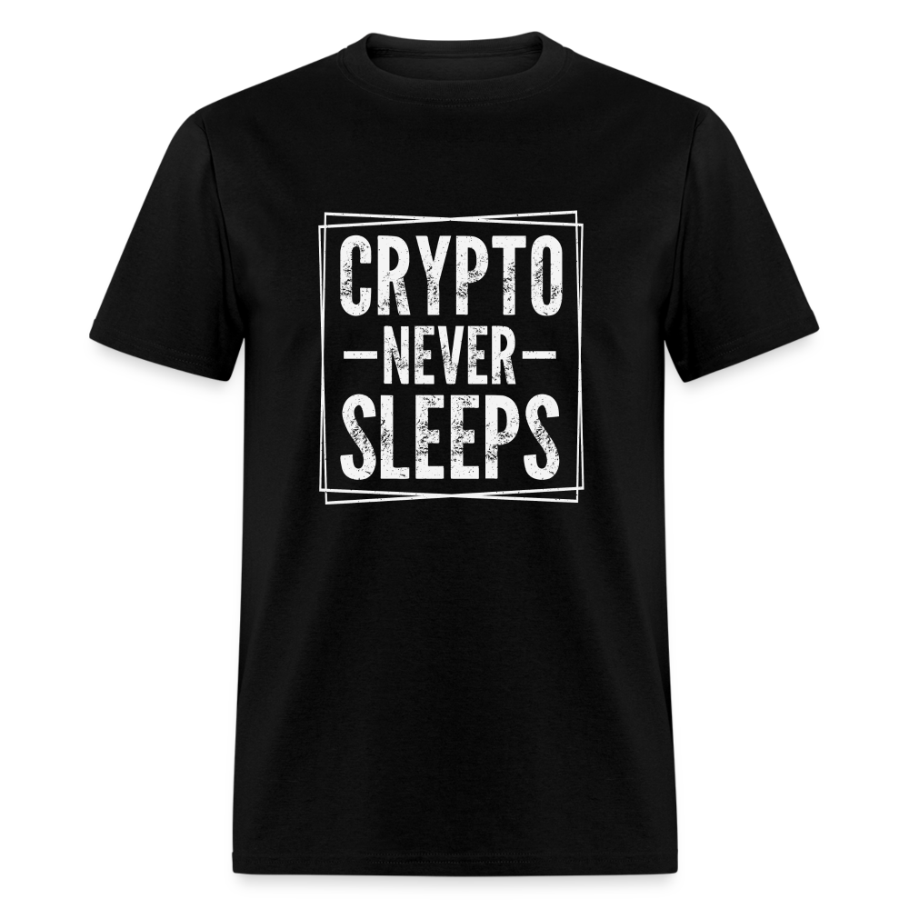 Crypto Never Sleeps T-Shirt - black