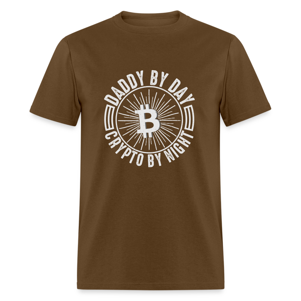 Daddy By Day, Crypto By Night T-Shirt - brown