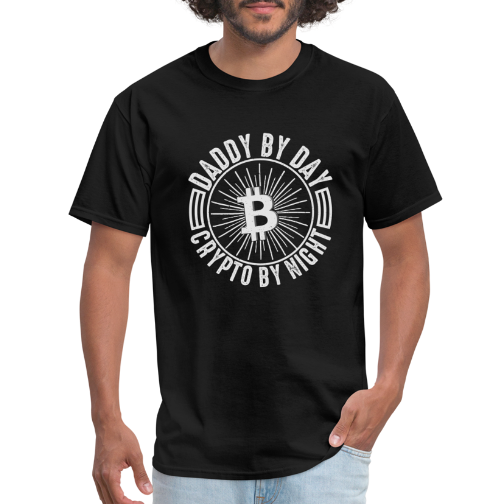 Daddy By Day, Crypto By Night T-Shirt - black
