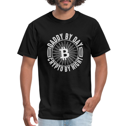 Daddy By Day, Crypto By Night T-Shirt - black