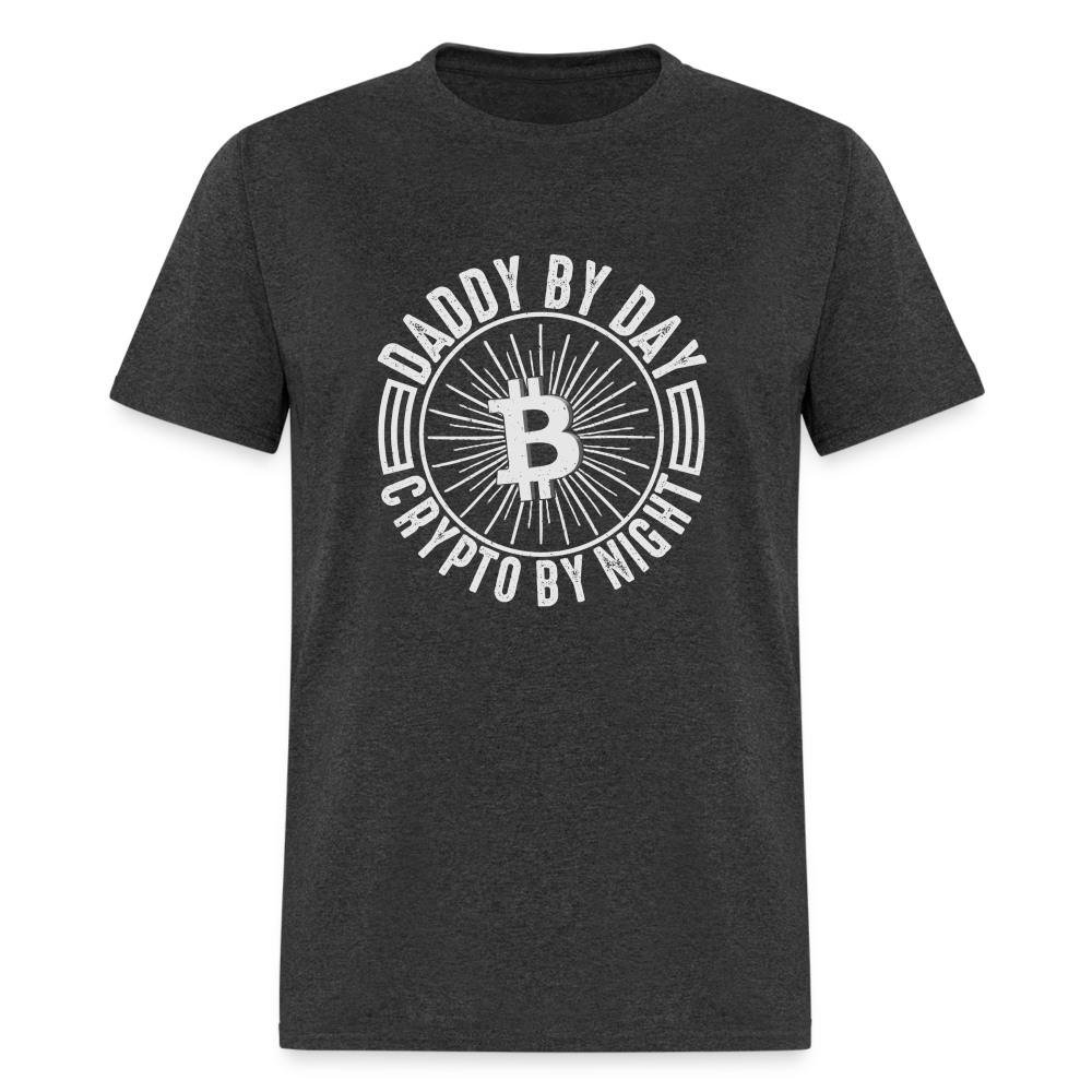 Daddy By Day, Crypto By Night T-Shirt - heather black