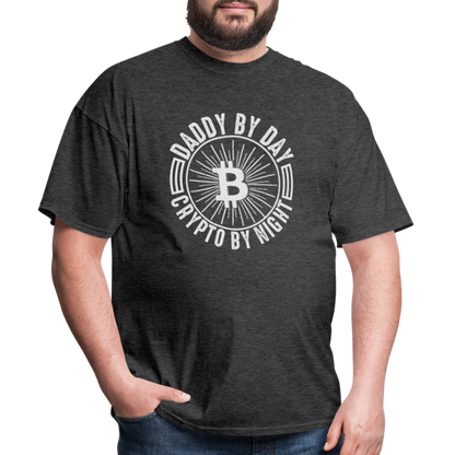 Daddy By Day, Crypto By Night T-Shirt - heather black