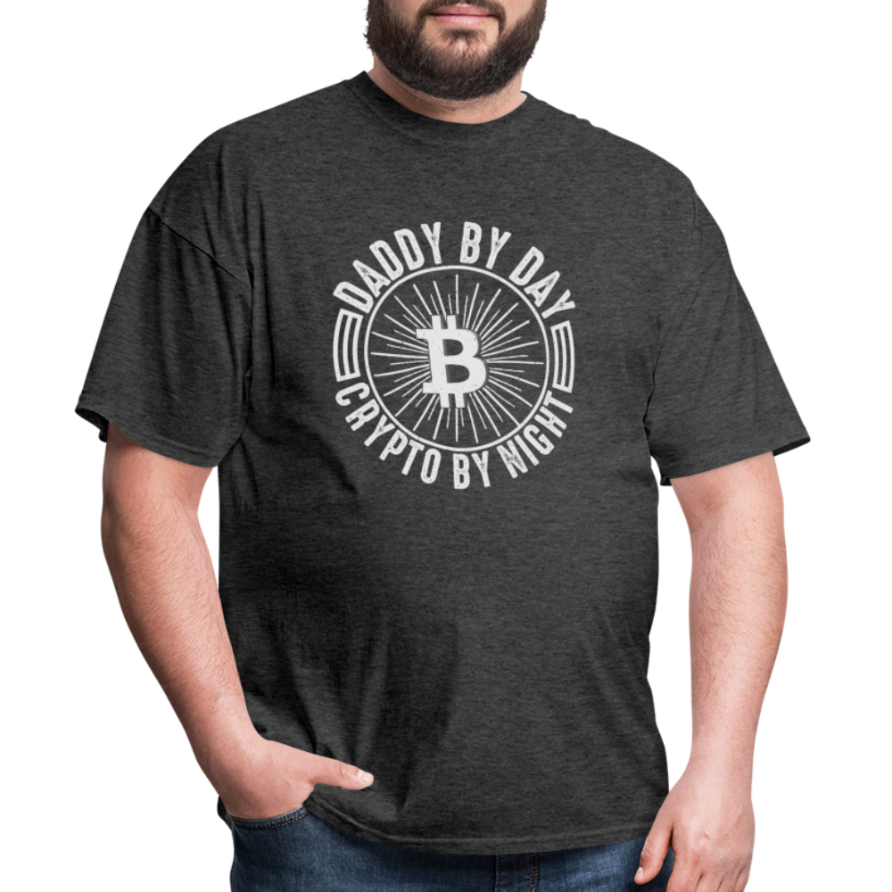 Daddy By Day, Crypto By Night T-Shirt - heather black