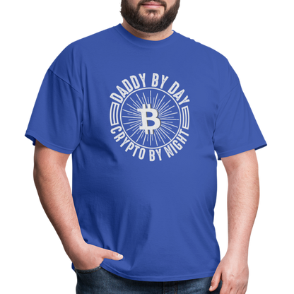 Daddy By Day, Crypto By Night T-Shirt - royal blue