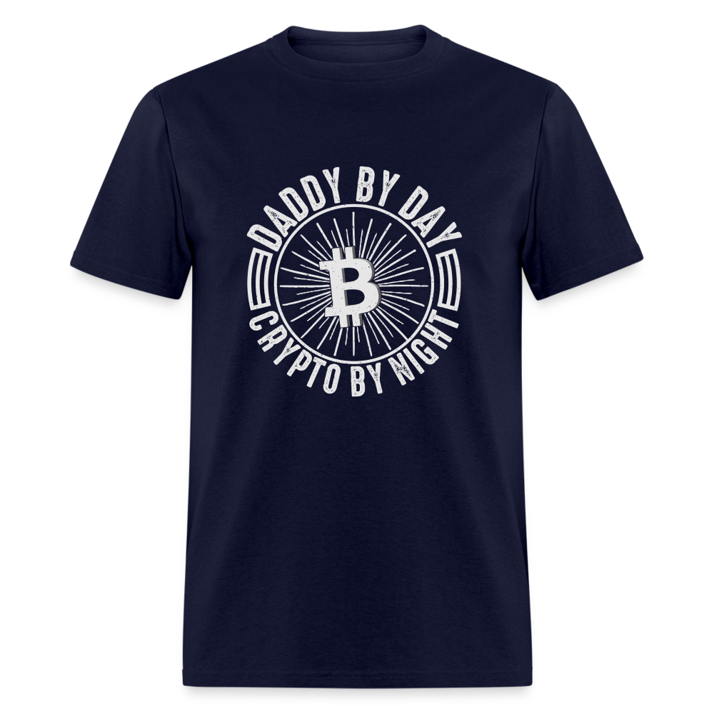 Daddy By Day, Crypto By Night T-Shirt - navy