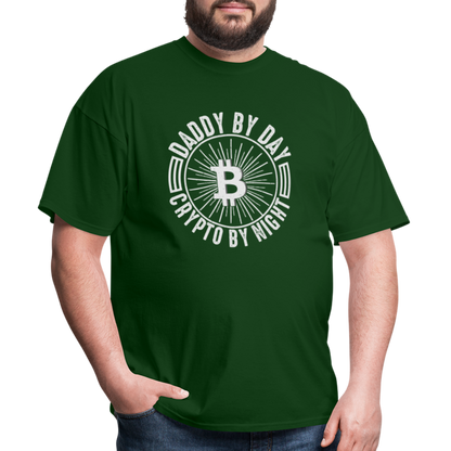 Daddy By Day, Crypto By Night T-Shirt - forest green