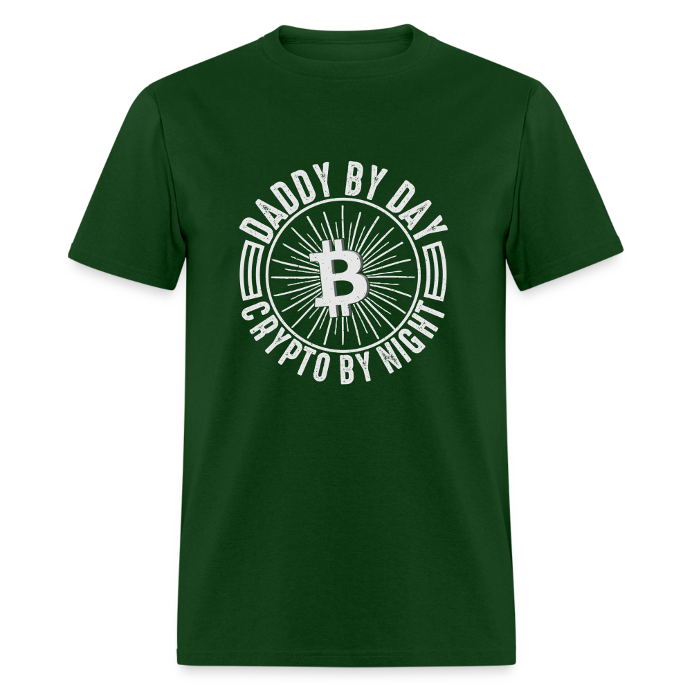 Daddy By Day, Crypto By Night T-Shirt - forest green