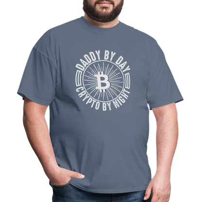 Daddy By Day, Crypto By Night T-Shirt - denim