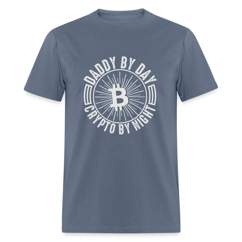 Daddy By Day, Crypto By Night T-Shirt - denim