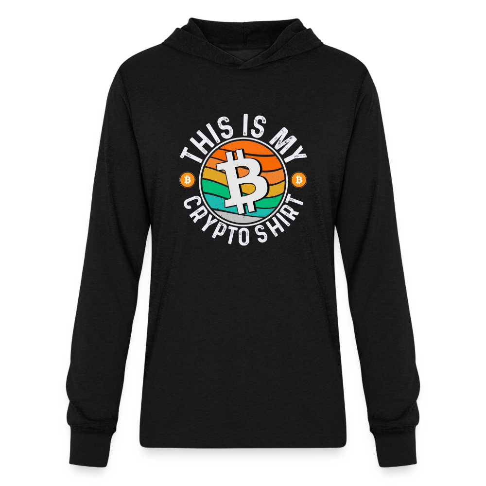 This is My Crypto Long Sleeve Hoodie Shirt - black