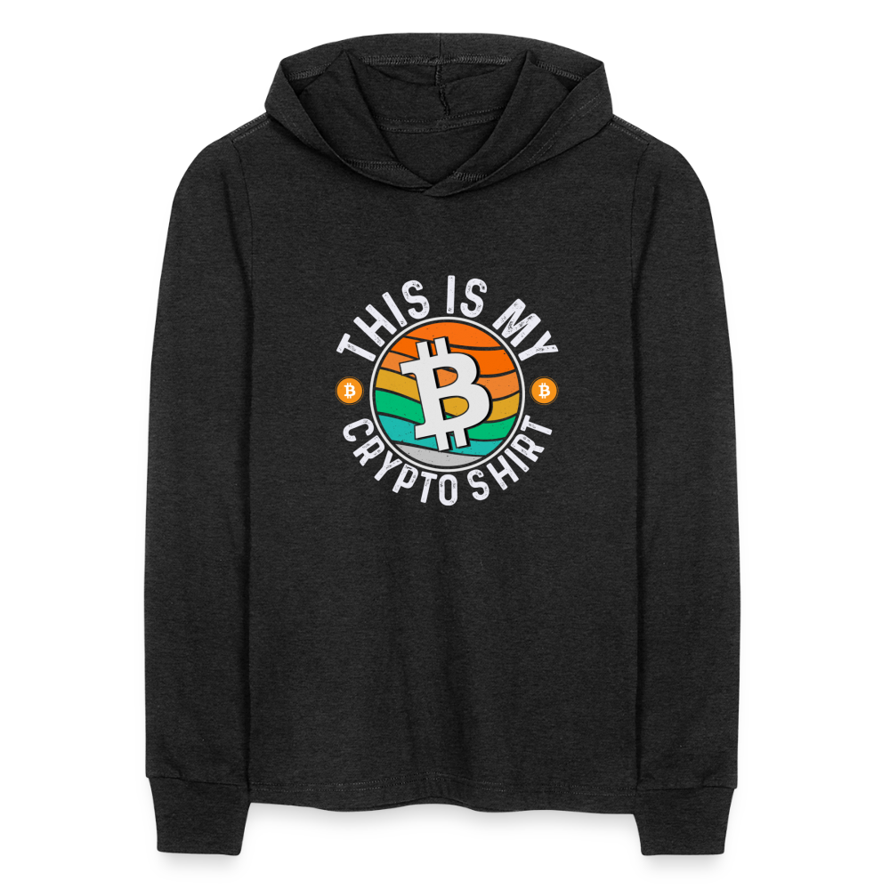 This is My Crypto Long Sleeve Hoodie Shirt - heather black
