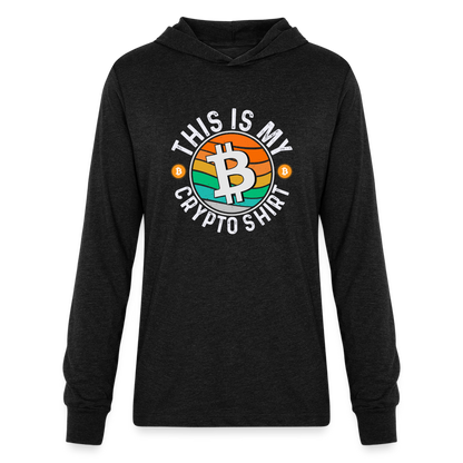 This is My Crypto Long Sleeve Hoodie Shirt - heather black