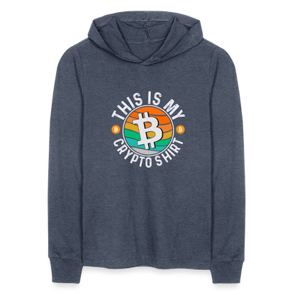 This is My Crypto Long Sleeve Hoodie Shirt - heather navy